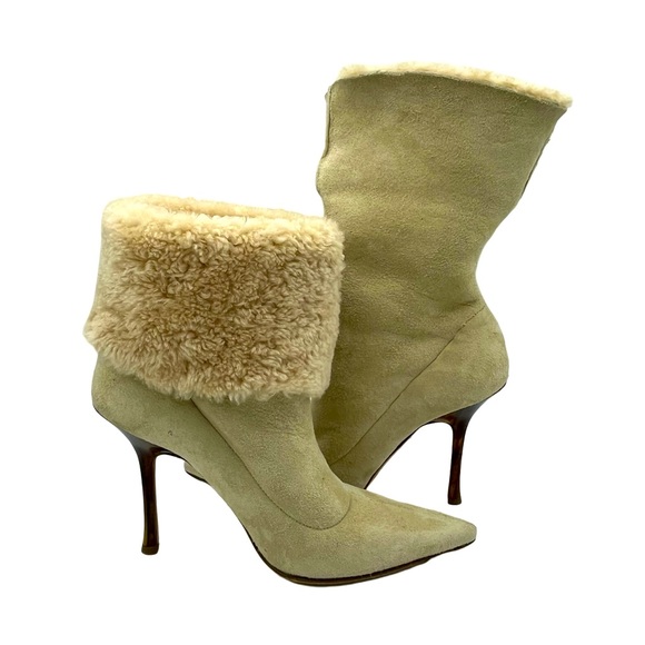 EUC JIMMY CHOO SHEARLING BOOTIES - Picture 5 of 8